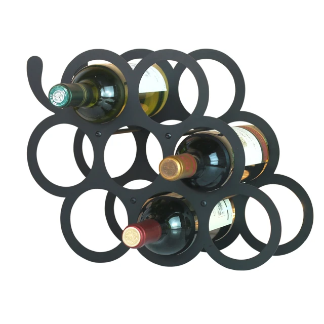 OPUS 東齊金工 歐式鐵藝紅酒架/酒瓶展示架-葡萄酒架(豐收/經典黑)