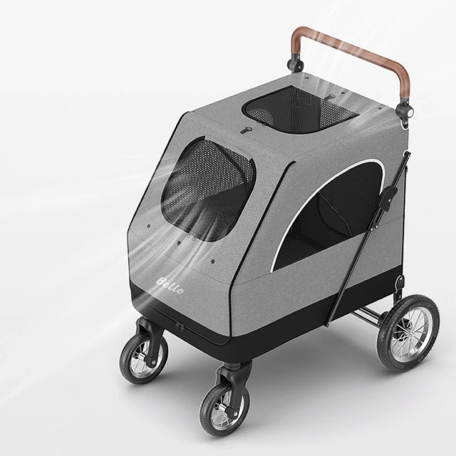 Bello L01G 大型寵物推車(亞麻灰)
