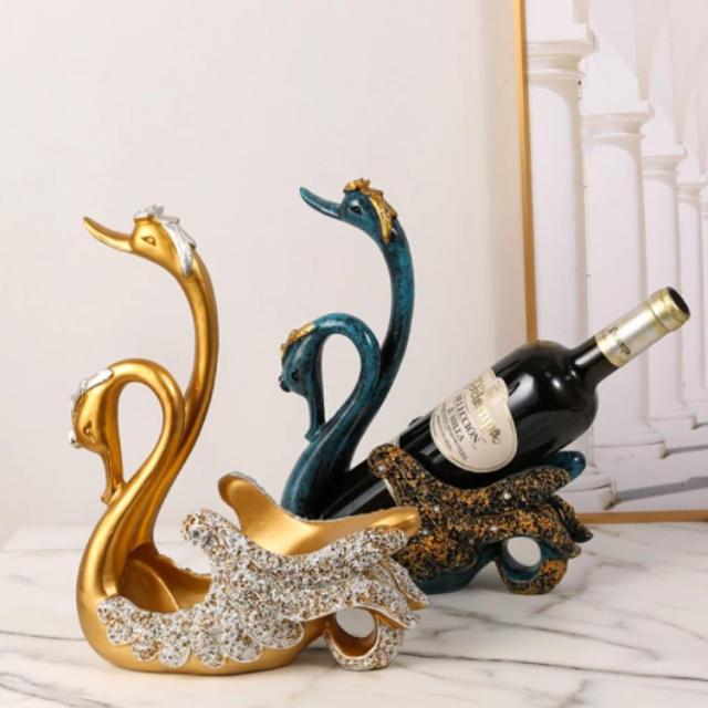 輕奢天鵝紅酒架