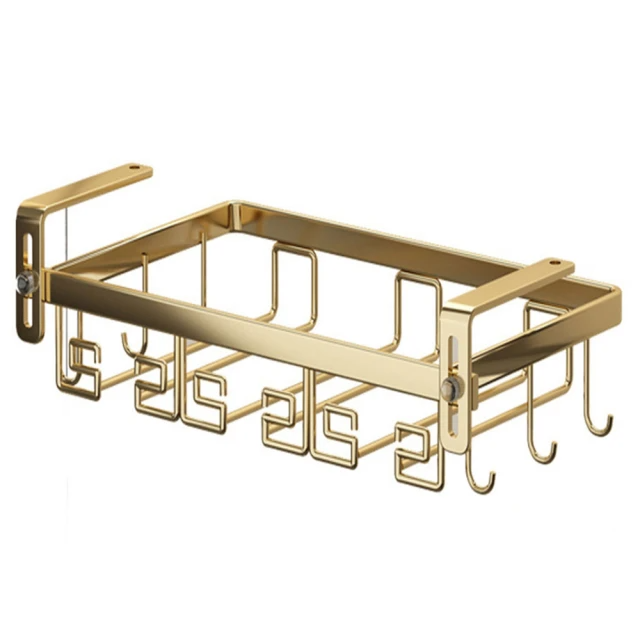 三槽免打孔倒掛杯架