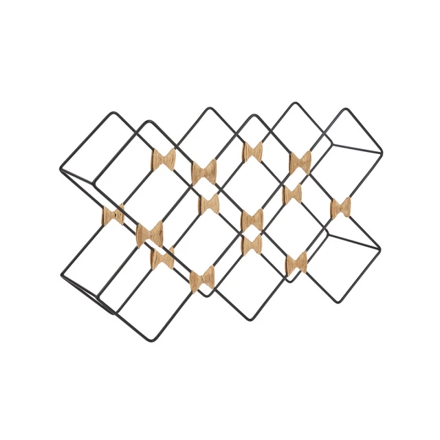 BarCraft 8格鐵製酒架 黑