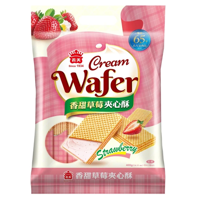 義美 夾心酥經濟包-草莓400g