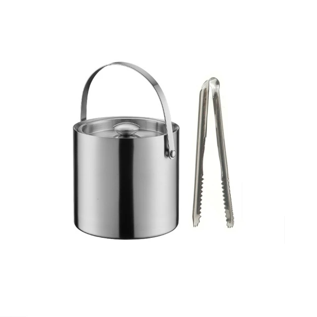 304不鏽鋼附蓋手提冰桶  2L贈冰塊夾