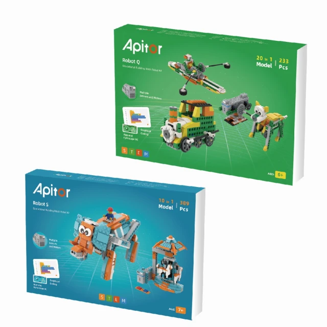 Apitor 樂學程式積木 Robot Q+S(STEAM程式積木)