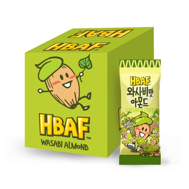 HBAF 杏仁果30gx12包/盒(蜂蜜奶油/山葵)