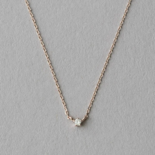 ete 閃耀星星層疊爪鑲鑽石項鍊-0.01ct(粉霧金色 鉑金色 金色)