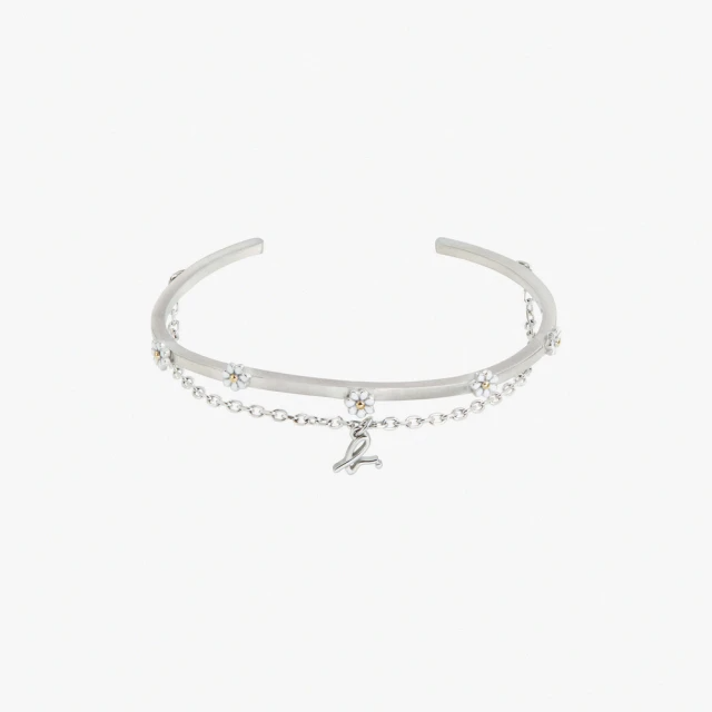 agnes b. bijoux 女款Daisy Land手鍊(銀色)