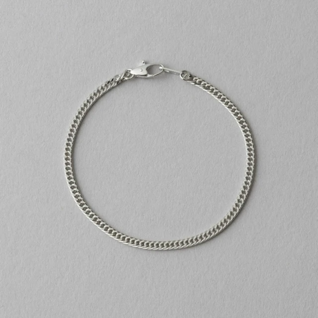 ete 份量感疊層喜平鍊手鍊 (銀色/ 米金色)