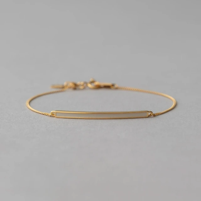 ete 一字樹脂造型手鍊(銀色 金色)