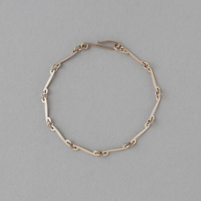 ete RAW 個性曲線排列手鍊(米金色)