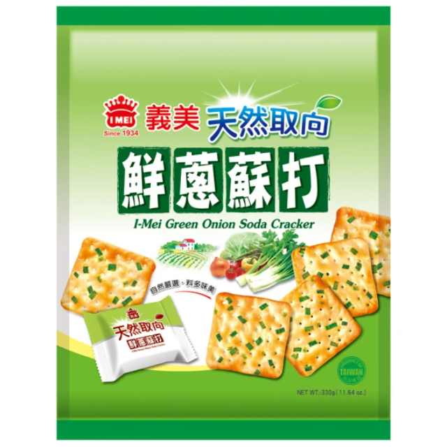 義美 天然取向鮮蔥蘇打餅(330公克)