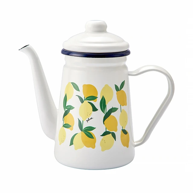 PLUNE豐琺瑯 日本製繽紛琺瑯咖啡桌上壺 1.1L 繽紛檸檬