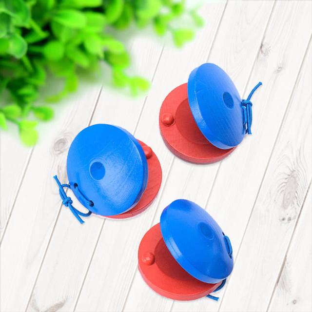 美佳音樂 打擊樂器 木製/紅藍 響板(1入)