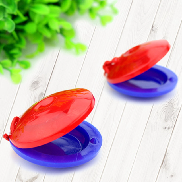 美佳音樂 打擊樂器 塑膠製/紅藍 響板(1入)