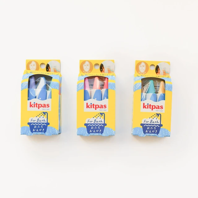Kitpas 日本製環保無毒浴室可水洗蠟筆3色(水洗蠟筆、浴室蠟筆、兒童蠟筆)