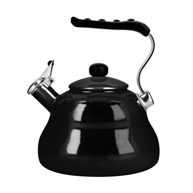 LaCafetiere 琺瑯笛音壺2L(亮黑)