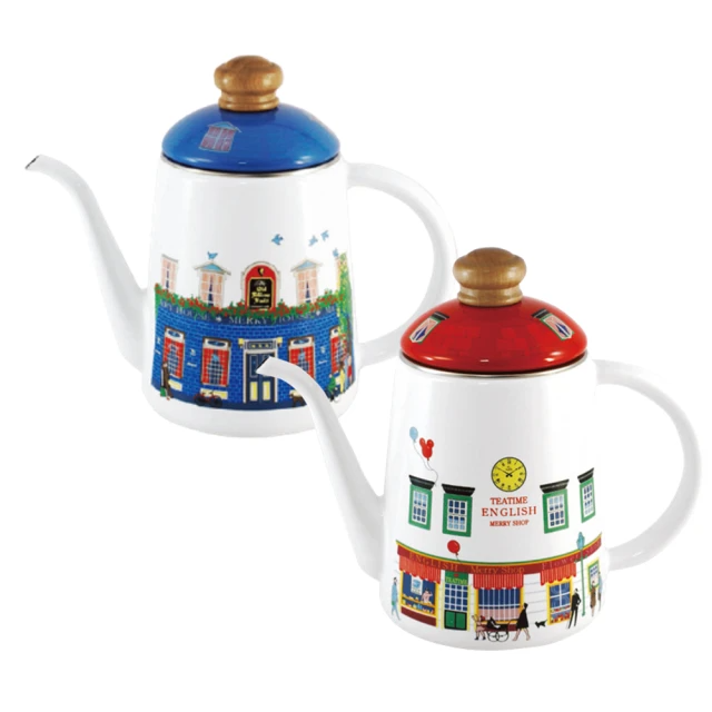 FUJIHORO富士琺瑯 Merry系列-1.0L琺瑯手沖壺