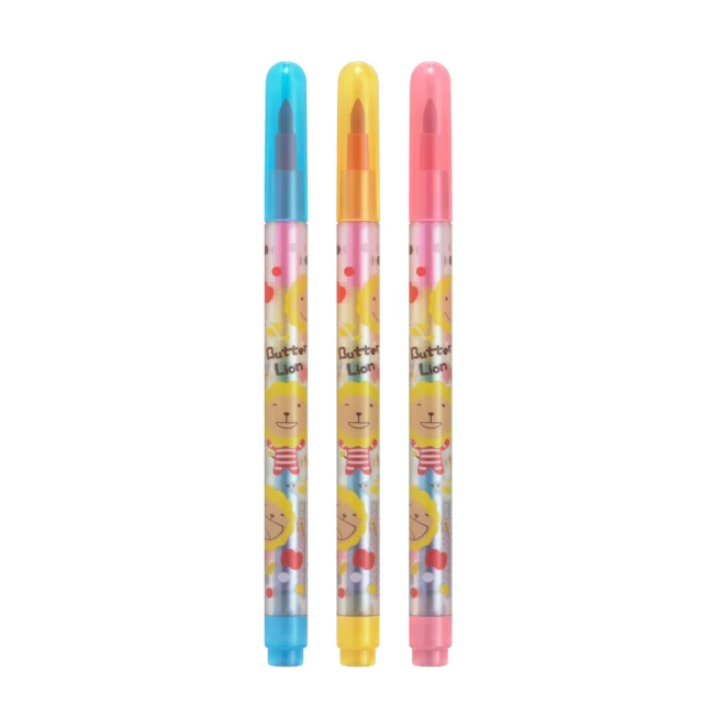 SIMBALION 雄獅文具 奶油獅胖胖彩虹筆 混色(7支1包)