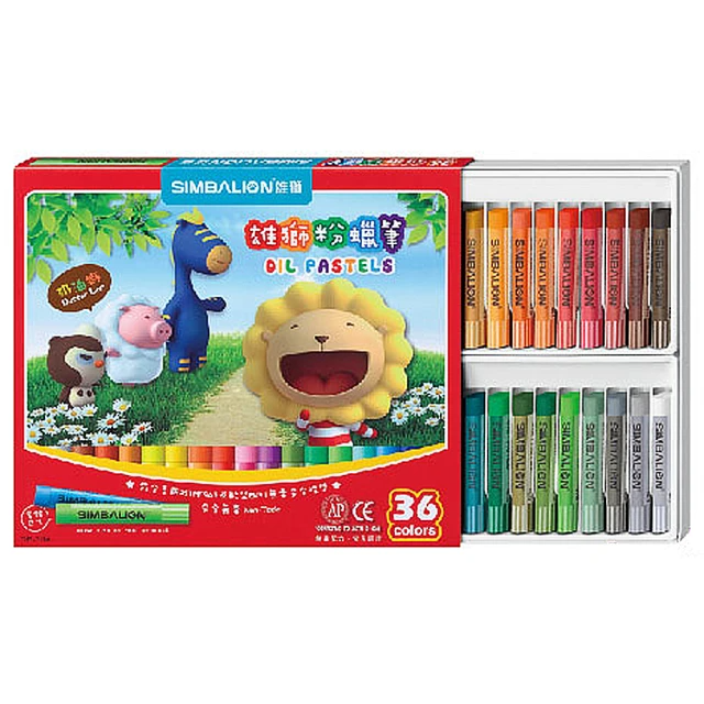 雄獅x奶油獅 OP-36A 雄獅粉蠟筆36色
