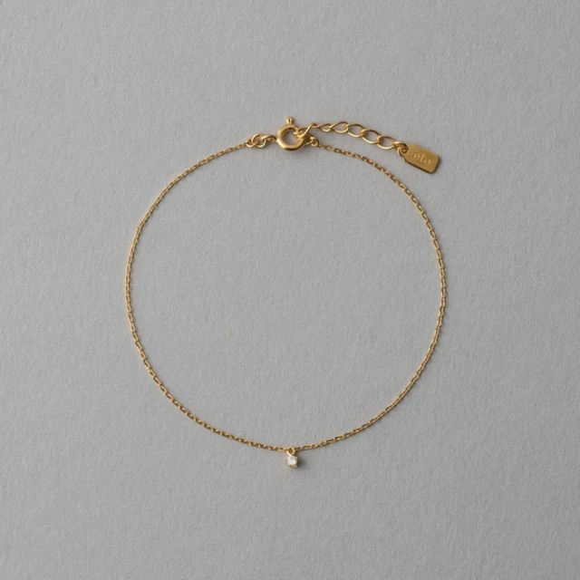 ete 閃耀星星爪鑲鑽石手鍊-0.01ct(鉑金色 金色 粉霧金色)