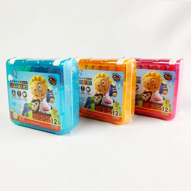 SIMBALION 雄獅文具 透明盒12色彩色筆BLM-12 開學文具