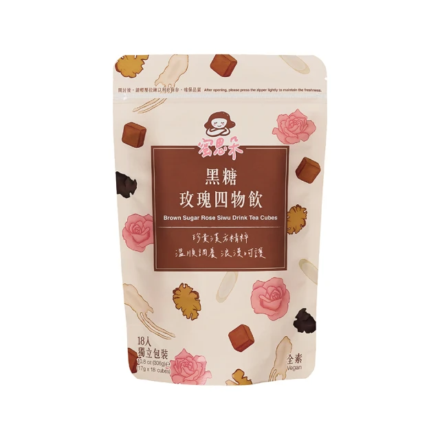 Medolly 蜜思朵 黑糖玫瑰四物飲茶磚(17gx18入/袋)