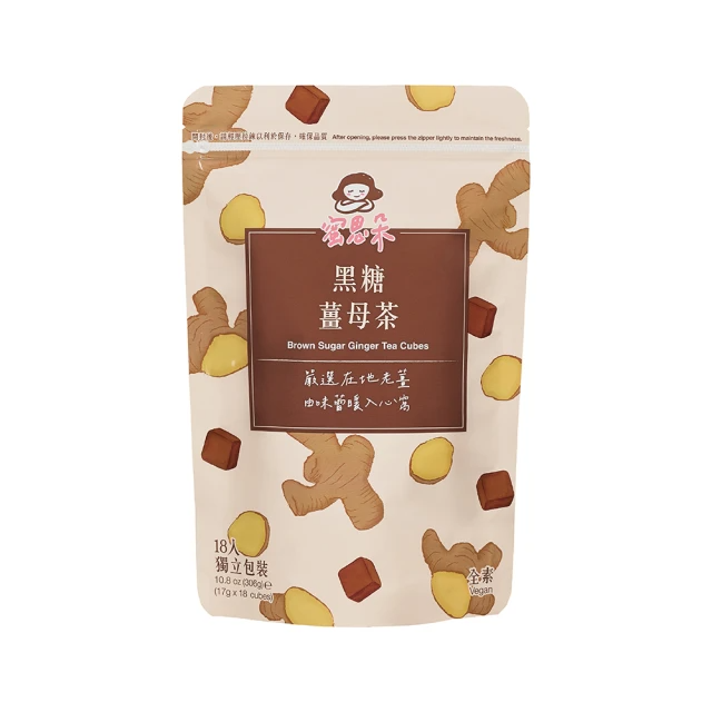 Medolly 蜜思朵 黑糖薑母茶磚(17gx18入/袋)