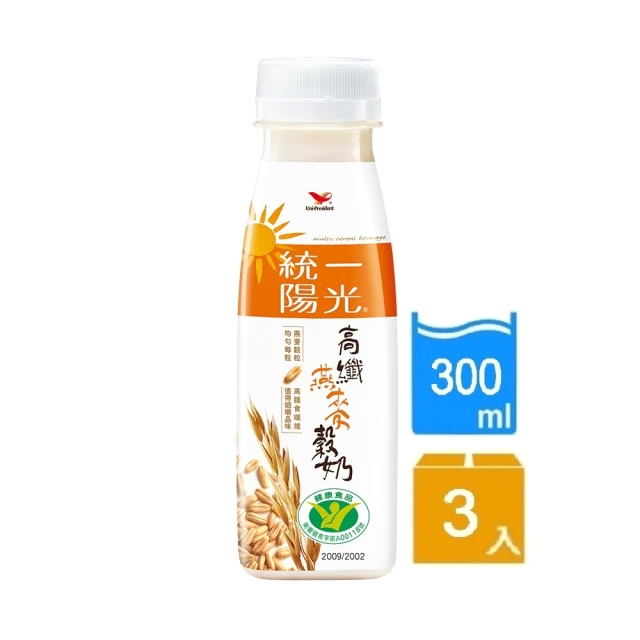 統一 陽光高纖燕麥穀奶 300mlx3入