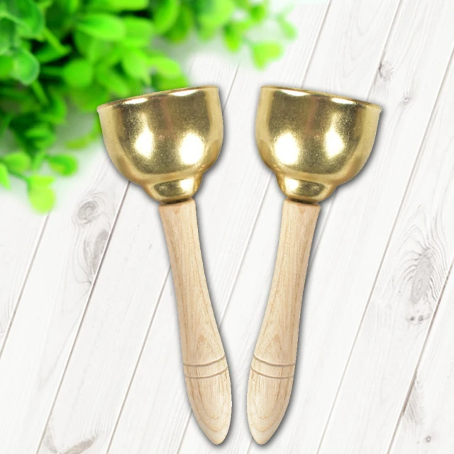 美佳音樂 打擊樂器 長柄碰鐘-大2入