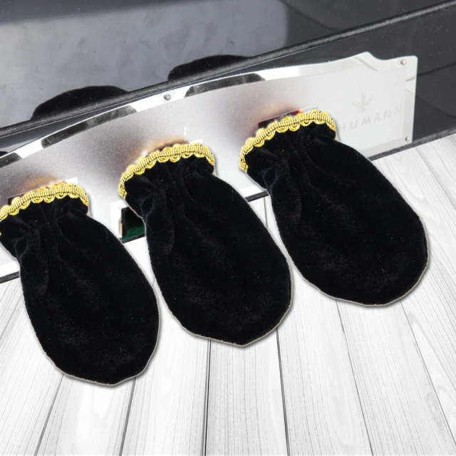 美佳音樂 鋼琴腳踏板絨布套-黑色(3入/套)