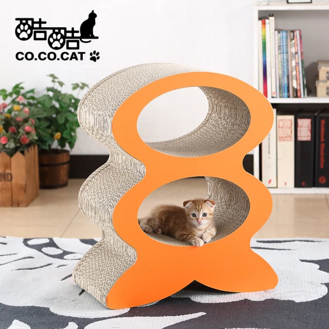 Co.Co.Cat 酷酷貓 魚骨公寓 100%台灣製貓抓板