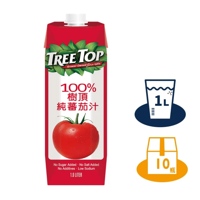 Tree top 樹頂 100%蕃茄汁 1000mlx10入