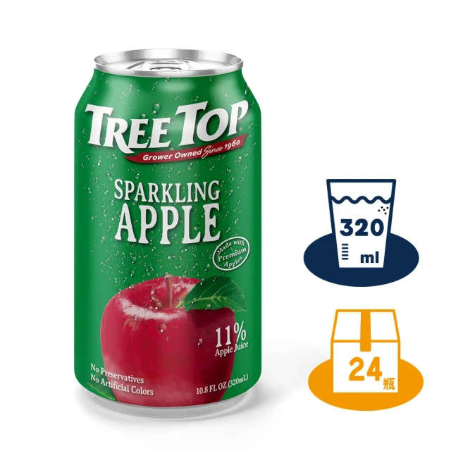 Tree top 樹頂 蘋果氣泡飲 320mlx24入