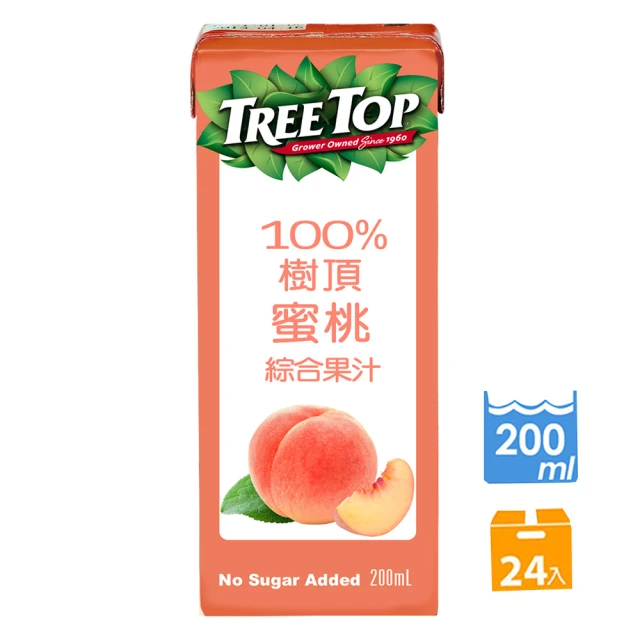 Tree top 樹頂 100%水蜜桃綜合果汁 200mlx24入
