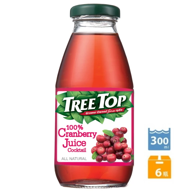 Tree top 樹頂 100%蔓越莓綜合果汁 300mlx6入