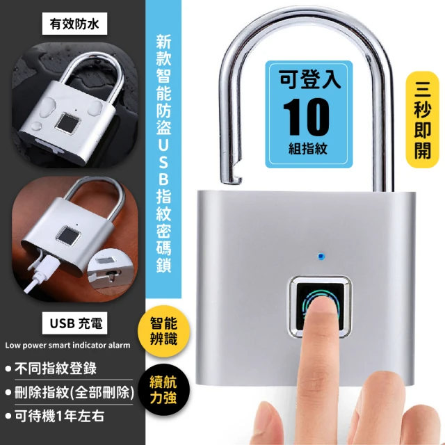 款智能防盜USB指紋密碼鎖