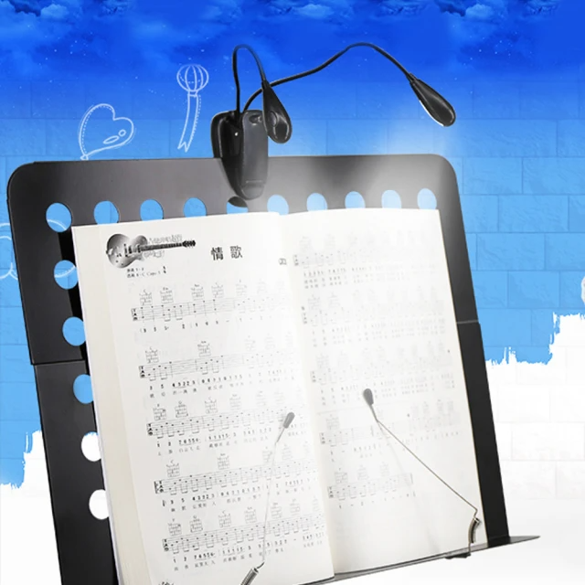 美佳音樂 譜架通用LED四燈