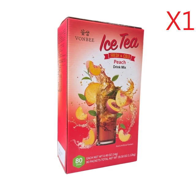 Vonbee 水蜜桃冰茶沖泡粉 (14g*80入/盒)