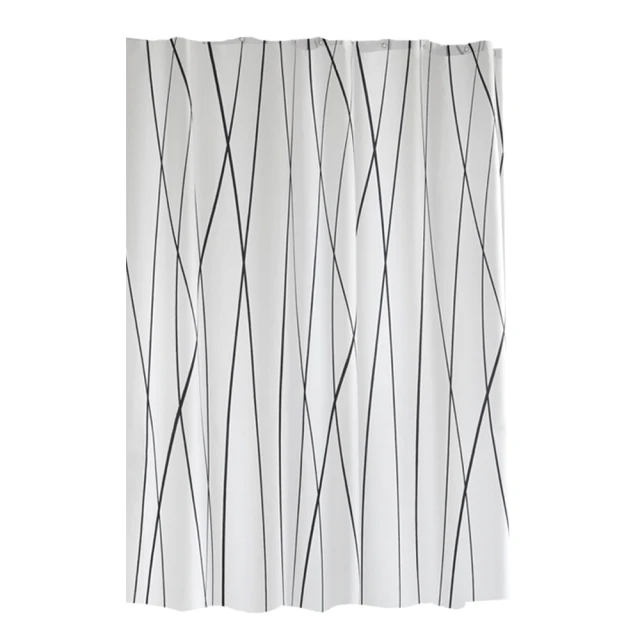 三房兩廳-無印風格防水防霉加厚浴簾