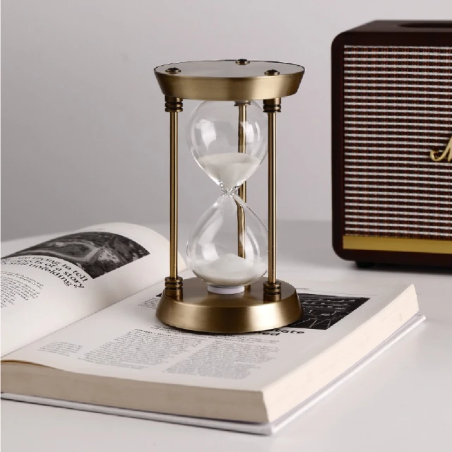 金屬復古三角柱玻璃沙漏
