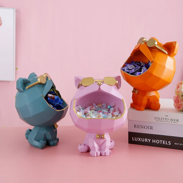 北歐輕奢幾何招財法鬥收納擺飾(1入)