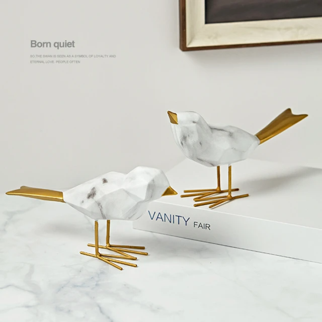 北歐幾何摺紙小鳥擺飾(1入)