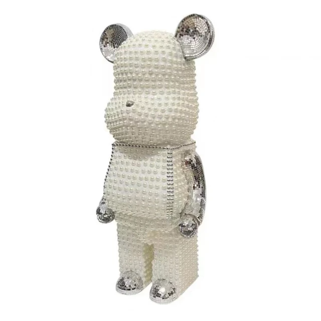 亮片熊大型落地擺飾