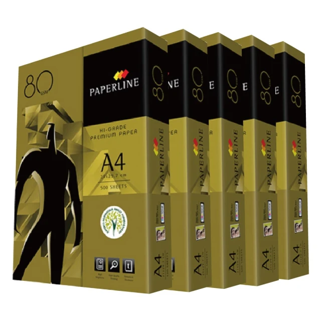 PAPERLINE 金牌 A4多功能影印紙-80磅（5包/箱）