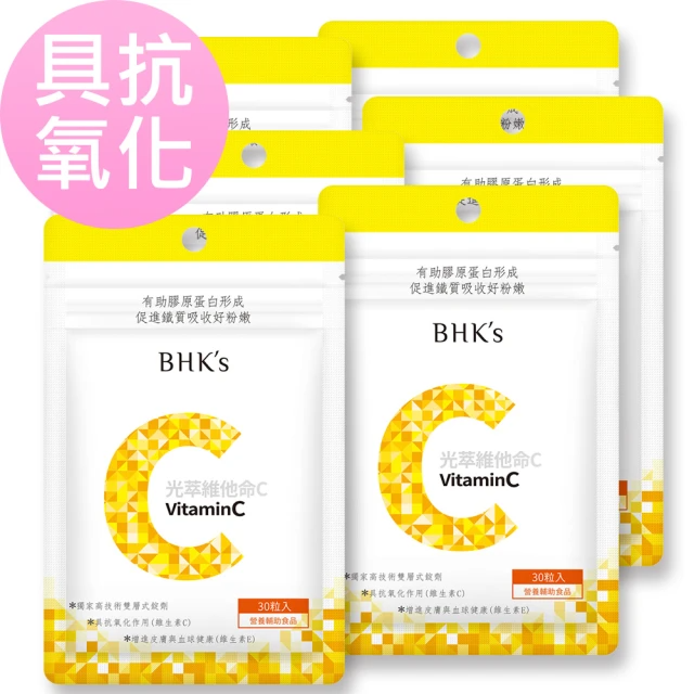 BHK’s 光萃維他命C雙層錠 六袋組(30粒/袋)