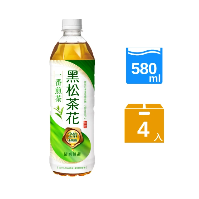 黑松 黑松茶花 一番煎茶 (580ml*4入/組)