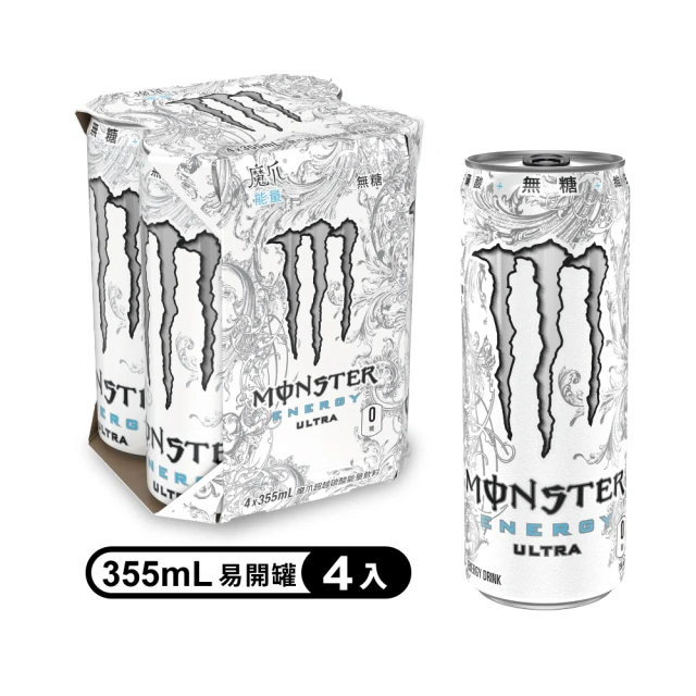 Monster Energy 魔爪超越碳酸能量飲料 355mlx4入