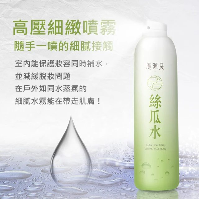 廣源良 噴霧式絲瓜水(320ml)