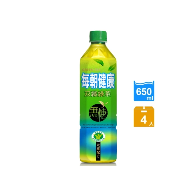 每朝健康 雙纖綠茶 (650ml*4入/組)