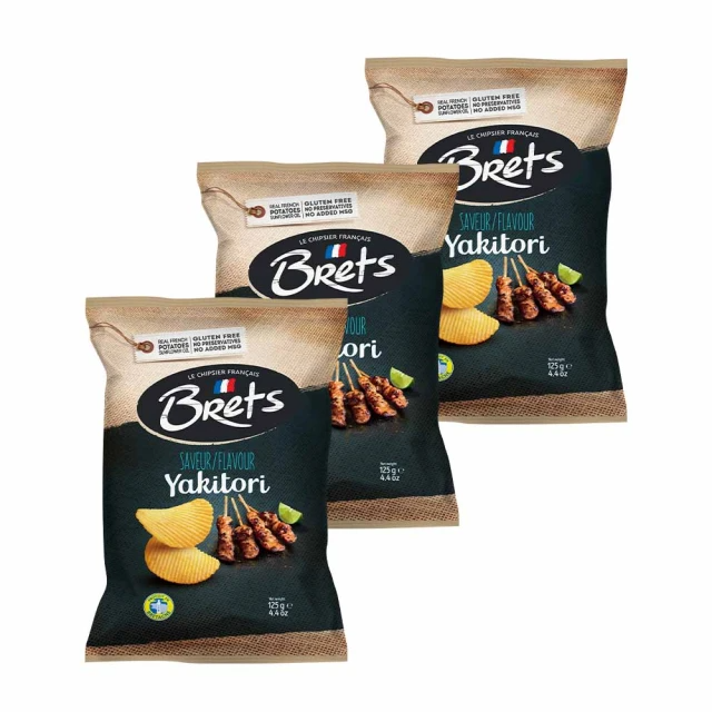 Brets 布列滋 日式烤雞串風味洋芋片 (125g*3包)